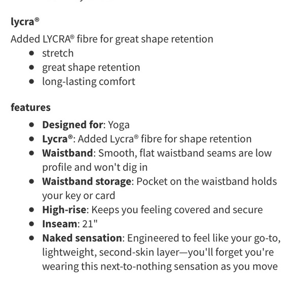 ALIGN LULULEMON 21’ CROSS WAIST SIZE 2 - Picture 7 of 7